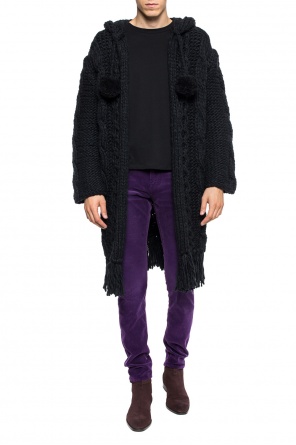 Hooded cable-knitted cardigan, zdjęcie 2 Hooded cable-knitted cardigan od Saint Laurent